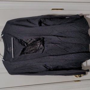 Lane Bryant Blouse with Sequin Accents at V Neck